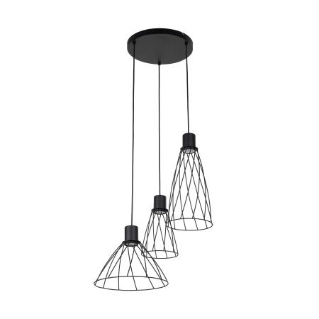 Czarna lampa z drucianymi kloszami TK 10187 z serii MODESTO BLACK - 7