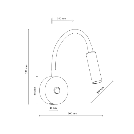 Kinkiet z USB, do sypialni TK 10201 z serii LAGOS BLACK GOLD - 8