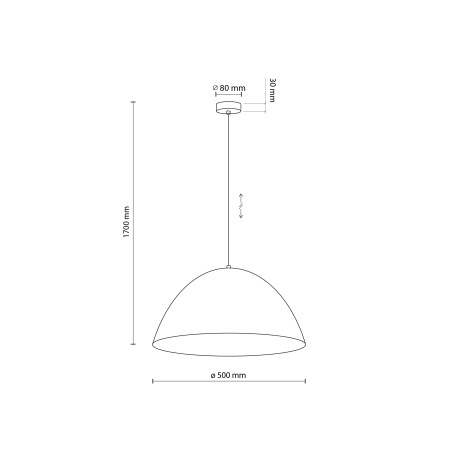 Kopułowa lampa wisząca do kuchni TK 10264 z serii FARO OCHRA - 9