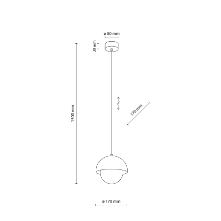 Pojedyncza, kolorowa lampa wisząca TK 10265 z serii BONO OCHRA - 9