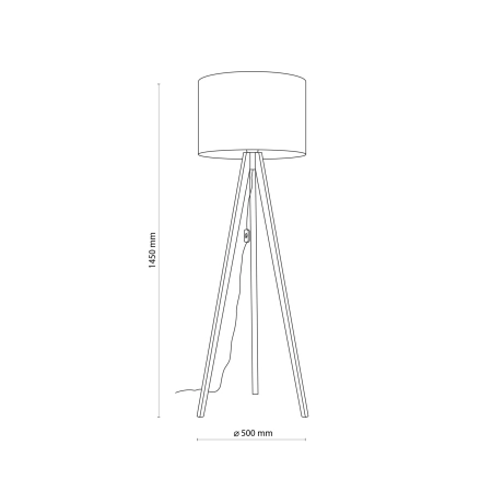 Drewniana lampa stojąca z abażurem TK 16005 z serii GRAND ORZECH - 5