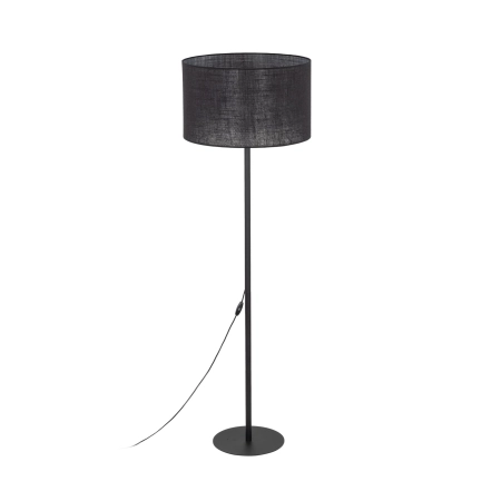 Czarna, prosta lampa podłogowa z abażurem TK 16011 z serii GLORII - 4