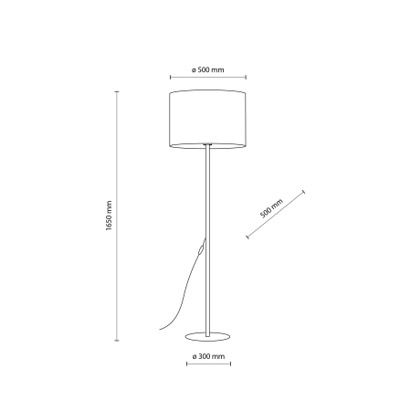 Klasyczna lampa stojąca z jutowym abażurem TK 16012 z serii EARTH - 6