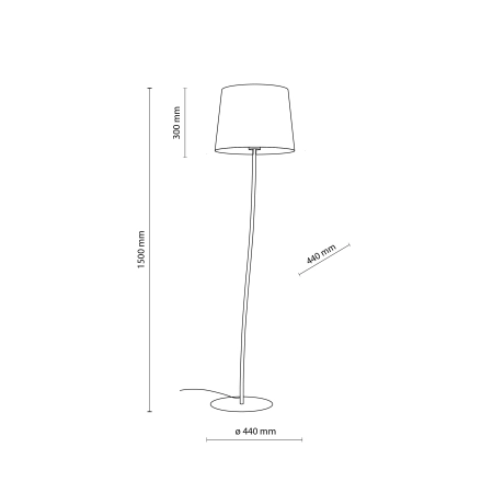Nowoczesna lampka podłogowa do sypialni TK 16028 z serii NICOLA BROWN - 8