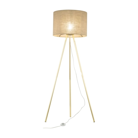 Złota lampa podłogowa z abażurem TK 16036 z serii UMBERTO LINEN GOLD - 2