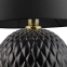 Czarno-złota, elegancka lampka nocna z abażurem TK 5590 z serii SANTANA 2