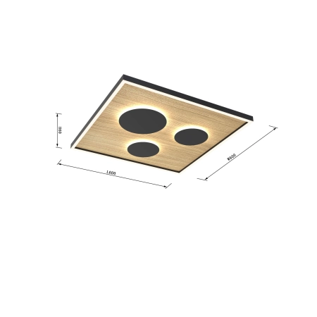 Rustykalna, ledowa lampa sufitowa WF 9012-306S z serii DIJON - wymiary