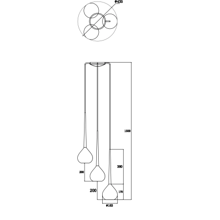 Lampa wisząca MD2128A-3W z serii LIBRA 3