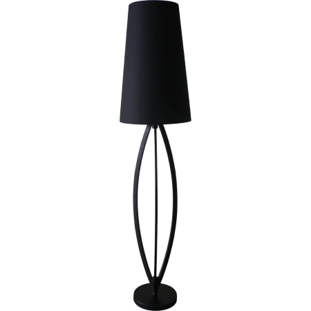 Stylowa, czarna lampa podłogowa do salonu TS-110314F-BK z serii LORITA