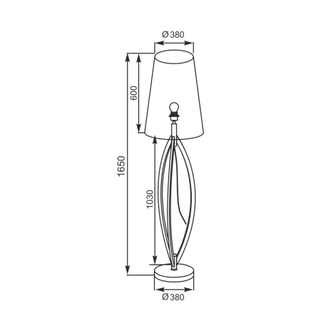 Stylowa, czarna lampa podłogowa do salonu TS-110314F-BK z serii LORITA 2