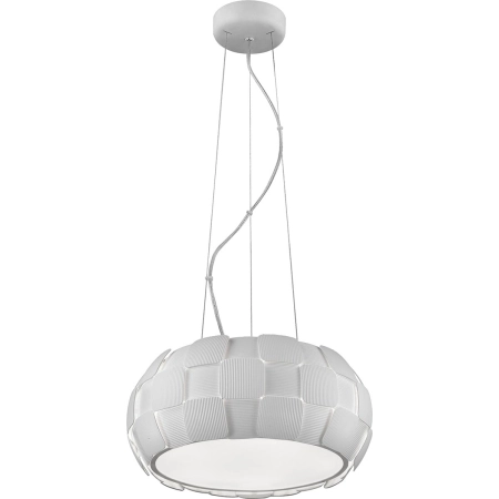 Designerska lampa wisząca z białym abażurem P0317-03H-S8A1 z serii SOLE