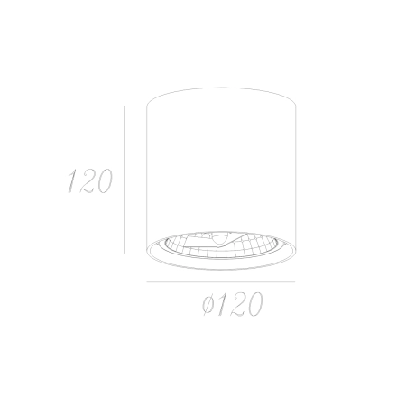 Czarna oprawa natynkowa, tuba, downlight do holu 50630 z serii BOX 2