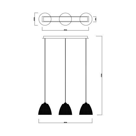 Lampa ze srebrnymi drucianymi kloszami MD9023-3B silver z serii PICO 2