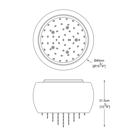 Lampa sufitowa C0076-05K-F4GR z serii VISTA 2