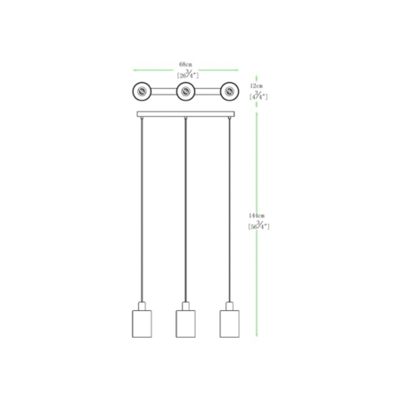 Lampa wisząca P0369-03A-B5GR z serii PIOLI 3