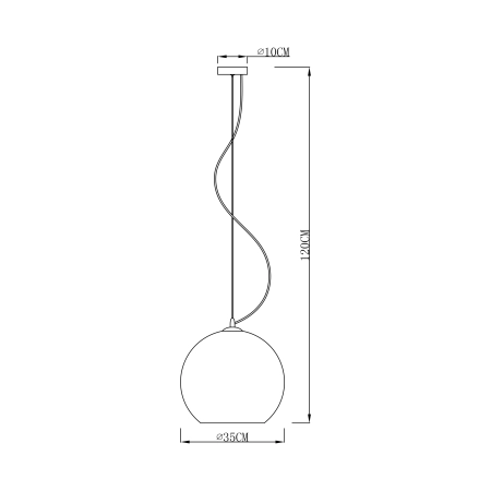 Dekoracyjna lampa wisząca do salonu MD1621-1 chrome z serii VERO 3