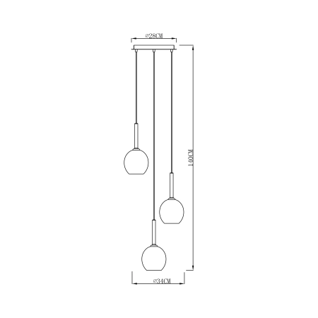 Kaskada lamp wiszących do salonu MD1629-3B copper z serii MONIC 2