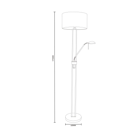 Lampa podłogowa SL570-2-SS+GR z serii PEDRO 2