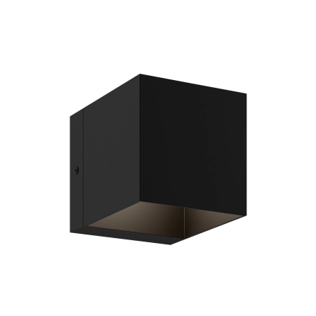 Designerska, czarna kostka, lampa ścienna 90842 z serii TRANSFER WL BLACK