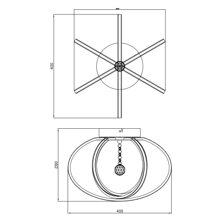 Lampa sufitowa *0044 z serii CARRELLO 2