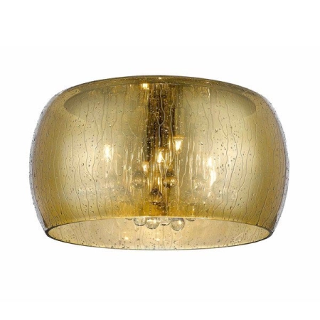 Lampa sufitowa ze złotym kloszem i kryształkami C0076-05L-F4L9 z serii RAIN