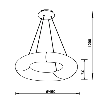 Designerska, ledowa, biała lampa wisząca do salonu 15010002 z serii LIMA 2