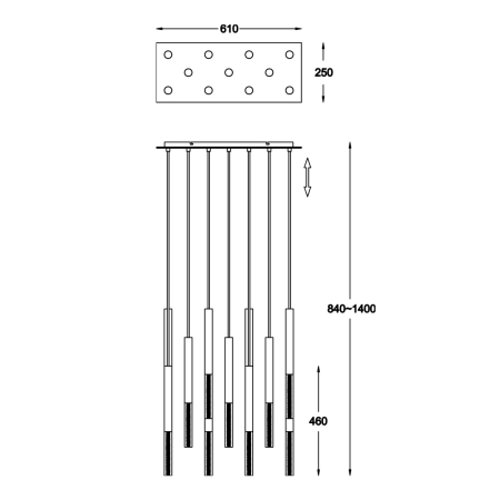 Lampa wisząca P0461-11L-B5F4 z serii ONE 3