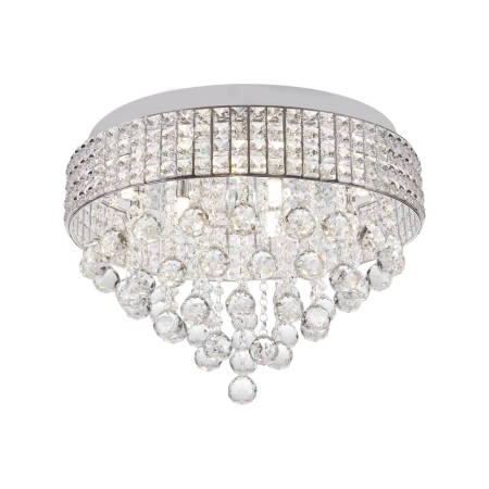 Lampa sufitowa z wiszącymi kryształkami, do salonu 19027-M z serii CAPRI