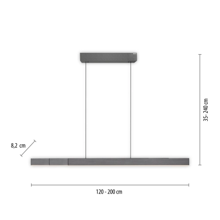 Rozsuwana, szeroka lampa nad stół ZM 2545-15 z serii PURE-MOTO-RISE - 7