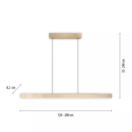 Regulowana lampa LED nad wyspę ZM 2545-60 z serii PURE-MOTO-RISE - 5