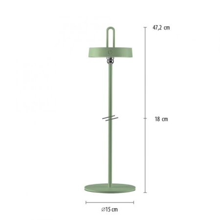 Zielona lampka stołowa na taras i do biura ZM 19310-43 z serii AMAG - 6