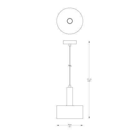 Designerska, czarno-złota lampa wisząca do salonu A8133 z serii LEO - wymiary