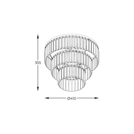 Elegancka, kryształowa lampa sufitowa P17127-4-BK z serii TIFANNY - 2