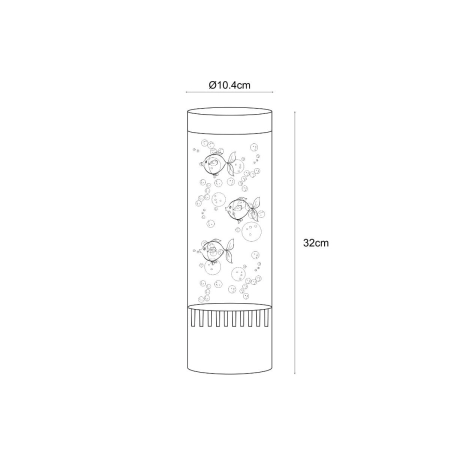 Lampka stołowa z pływającymi rybkami ZM 89245 z serii AQUA - 3