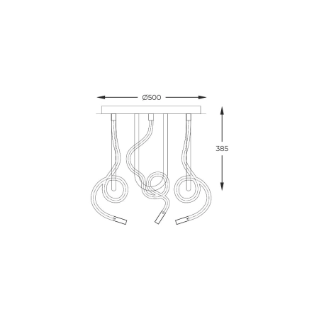 Nowoczesna lampa sufitowa do sypialni ZM 2023573-BK z serii BALBO - 2