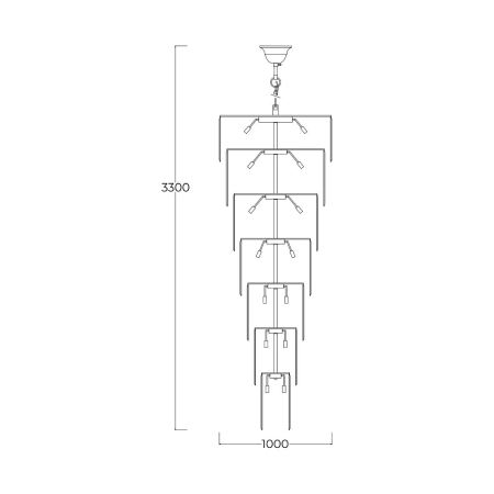 Złota, kryształowa lampa w stylu pałacowym ZM 18006-69 z serii LUXE - 10