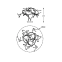 Dekoracyjna, ledowa lampa sufitowa z listkami PL170511-3 z serii BELLE 2