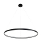 Czarna okrągła lampa LED wisząca do biura PL210503-1200-BK z serii CARLO