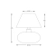Stylowa lampka stołowa na szklanej podstawie 5515WH z serii MERSIN - wymiary