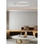 Biała lampa sufitowa, obręcz LED, do salonu LA0771 z serii CIRCLE - wizualizacja
